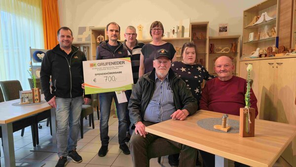 Grufeneder GmbH spendet f&uuml;r Lebenshilfe-Werkst&auml;tte