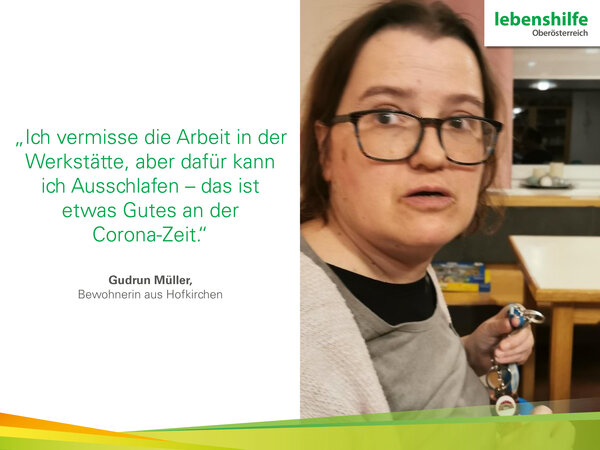 Gudrun Müller über Gutes und Schlechtes in der Corona-Zeit