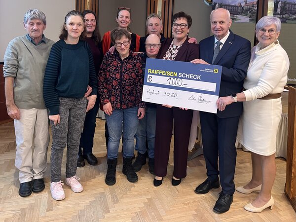 Seniorenbund Rainbach im M&uuml;hlkreis unterst&uuml;tzt Lebenshilfe Ober&ouml;sterreich mit 1.000 Euro