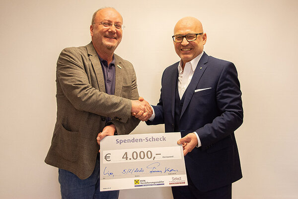 &euro; 4.000 Spende als Zeichen der guten Zusammenarbeit